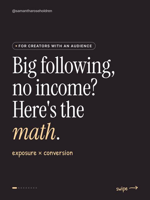 Carousel: Big following, no income
