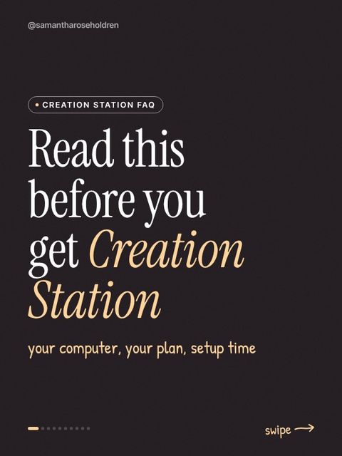 Carousel: Read this before you get Creation Station