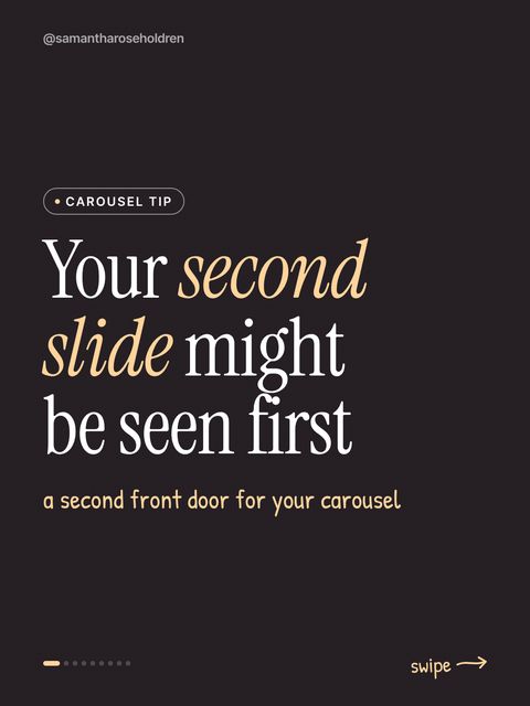 Carousel: Your second slide might be seen first