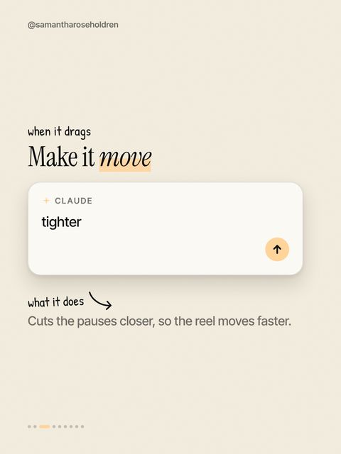 Slide: a typing bar that says tighter