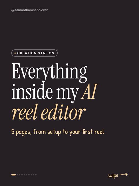 Carousel: Everything inside my AI reel editor